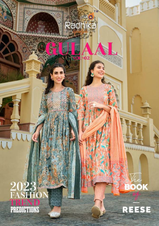 Gulaal Vol 2 By Radhika Lifestyle Readymade Salwar Suits Catalog